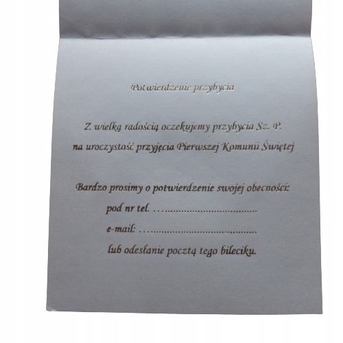 Zaproszenia Komunia Święta 10szt.   8169 — 5