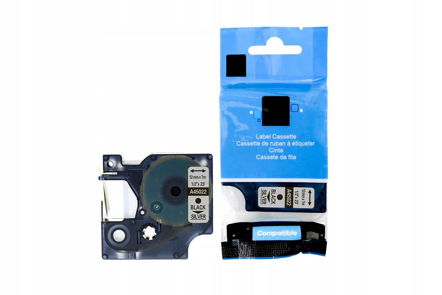 

Taśma do Dymo D1 45022 12mm 7m srebrna