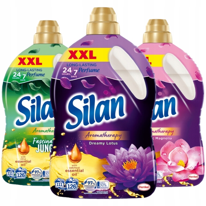 Levně Silan Aromatherapy tekutá aviváž 2,7L x3
