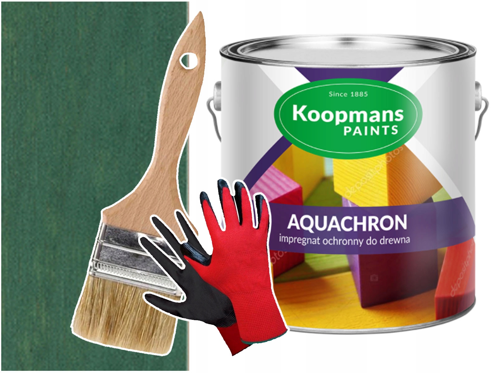 Barva na hračky dětských hřišť Tmavě Zelená 2,5L