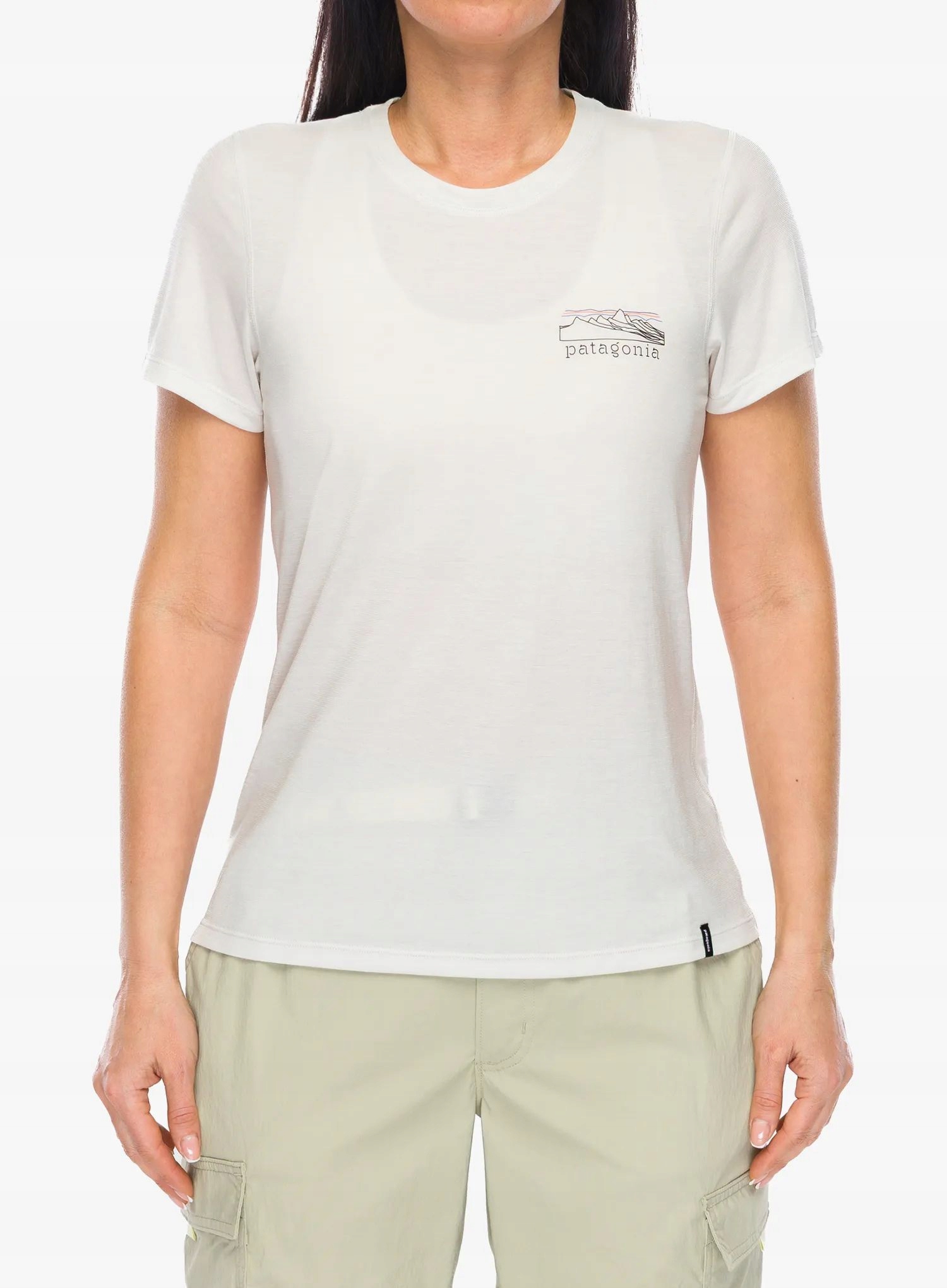 Dámské tričko Patagonia Cap Cool Trail Shirt Stratapeaks dyno white M