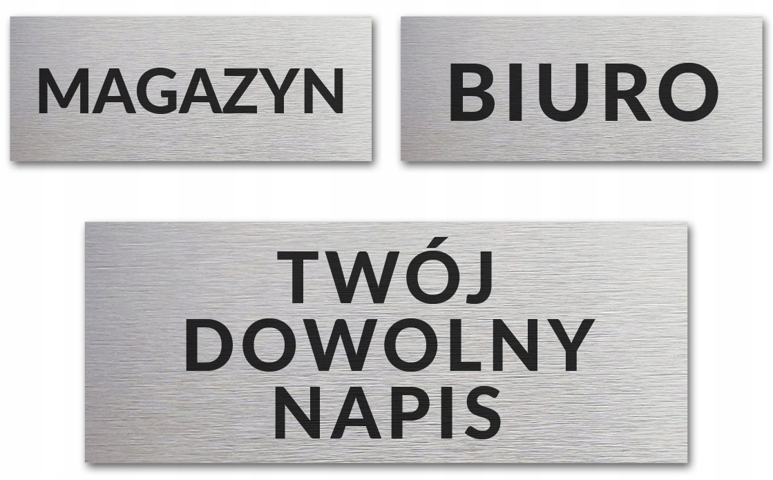 

Tabliczka informacyjna Twój Dowolny Napis 20x8 cm