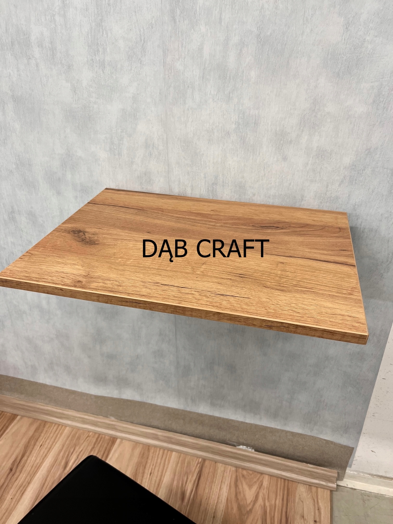 STOLIK ŚCIENNY SKŁADANY półka składana dąb tobacco Wysokość mebla 32 cm