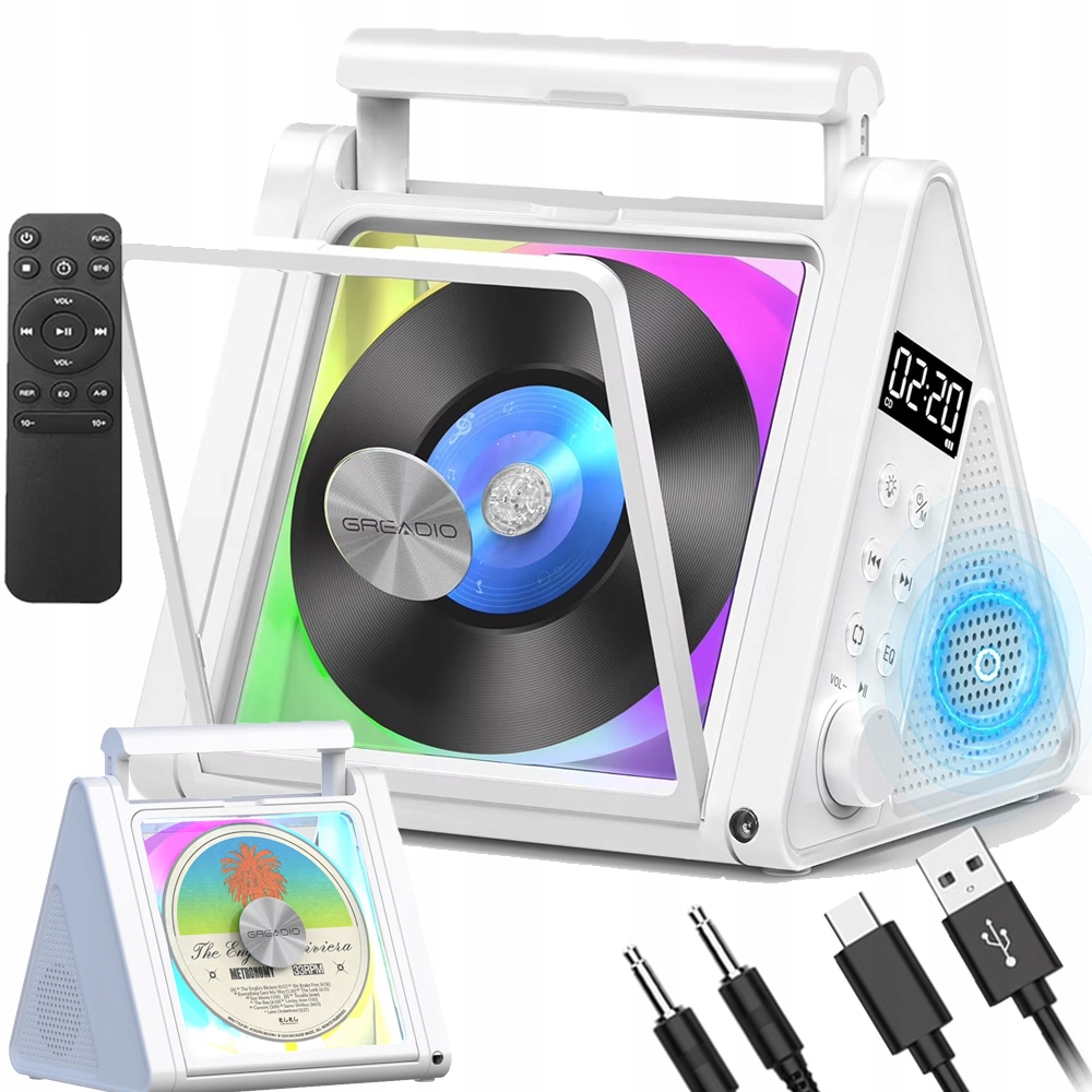 CD Přehrávač Rádio Fm Stolní CD Přehrávač Bluetooth Reproduktor Jako Dárek