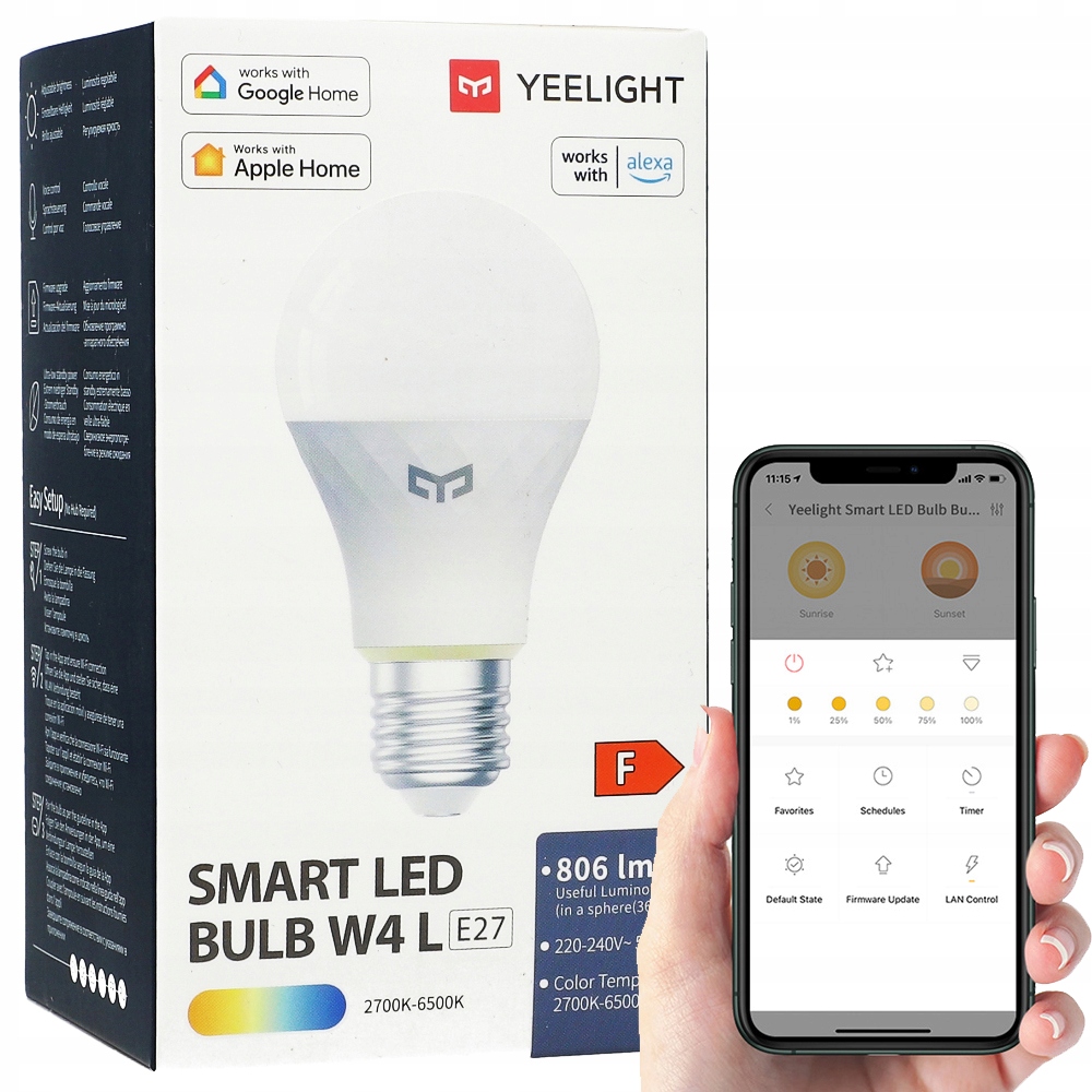 

Żarówka do domu Led inteligentna z WiFi Yeelight