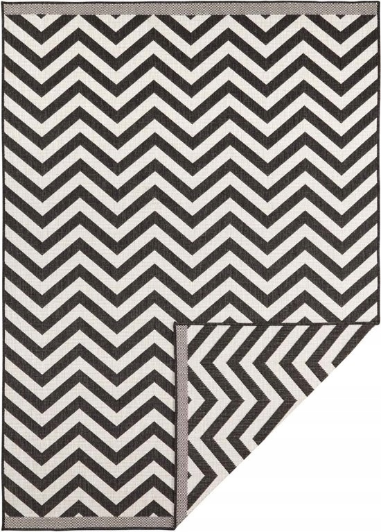 Černý koberec oboustranný, plochý, 200 x 290 cm