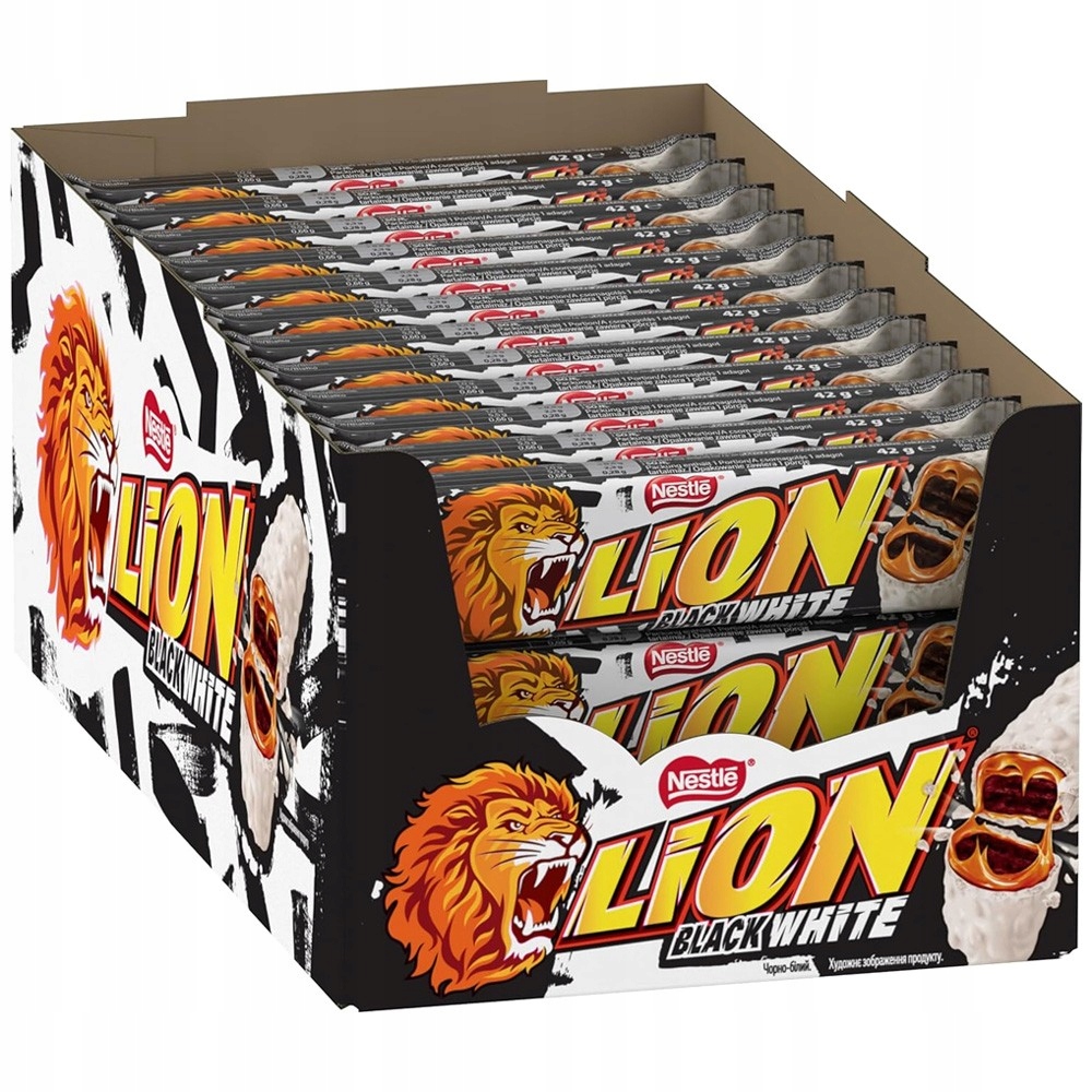 Tyčinka Lion Black and White 42g 40 kusů