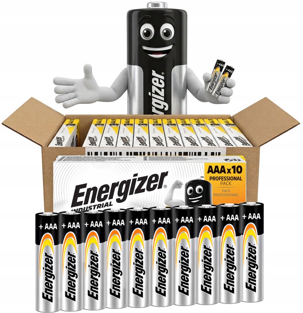 120x Výkonná Alkalická Baterie Energizer Industrial Malé Tužkové Baterie Aaa R3 LR3