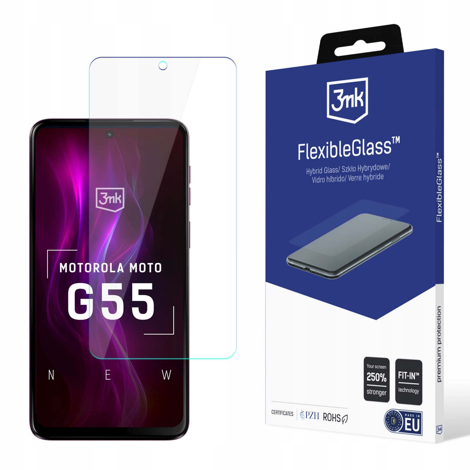 Szkło Hybrydowe Do Motorola Moto G55 5G 3MK Flexibleglass