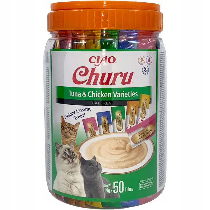 Levně Inaba Cat Churu Variace Tuňák a kuře 50x14g dóza 700g