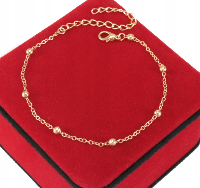 

Bransoletka Złota Na Nogę , Kostkę Kulki