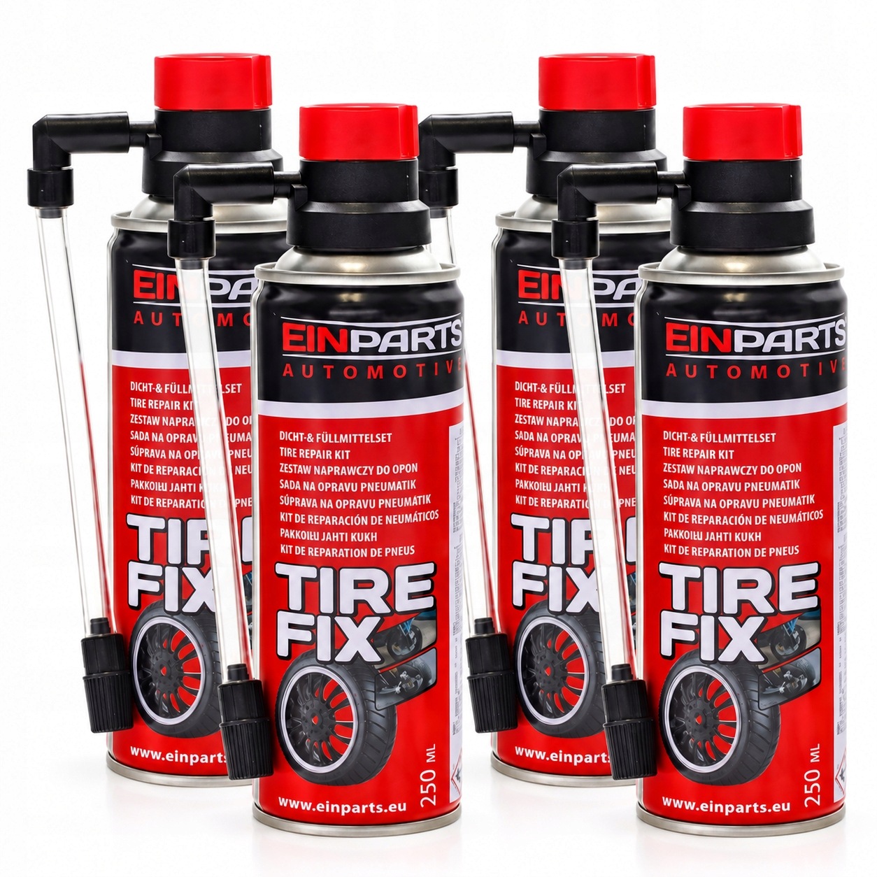 4x Uszczelniacz Do Opon w sprayu Einparts Tire Fix 250ml