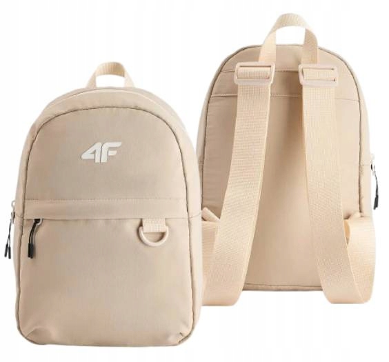 Mały plecak sportowy beżowy 4F F607 na wycieczką szkolną na rower 5L