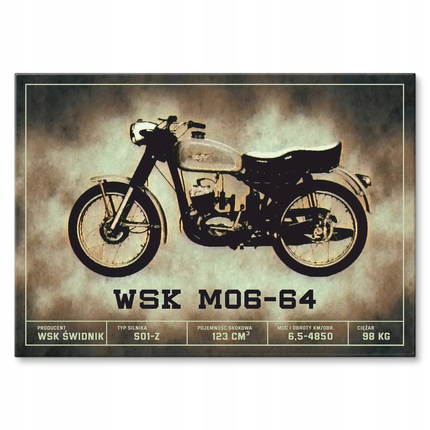 Kovový plakát Wsk M06-64 klasik Szyld Plech 42 x 59,4 cm Dárek