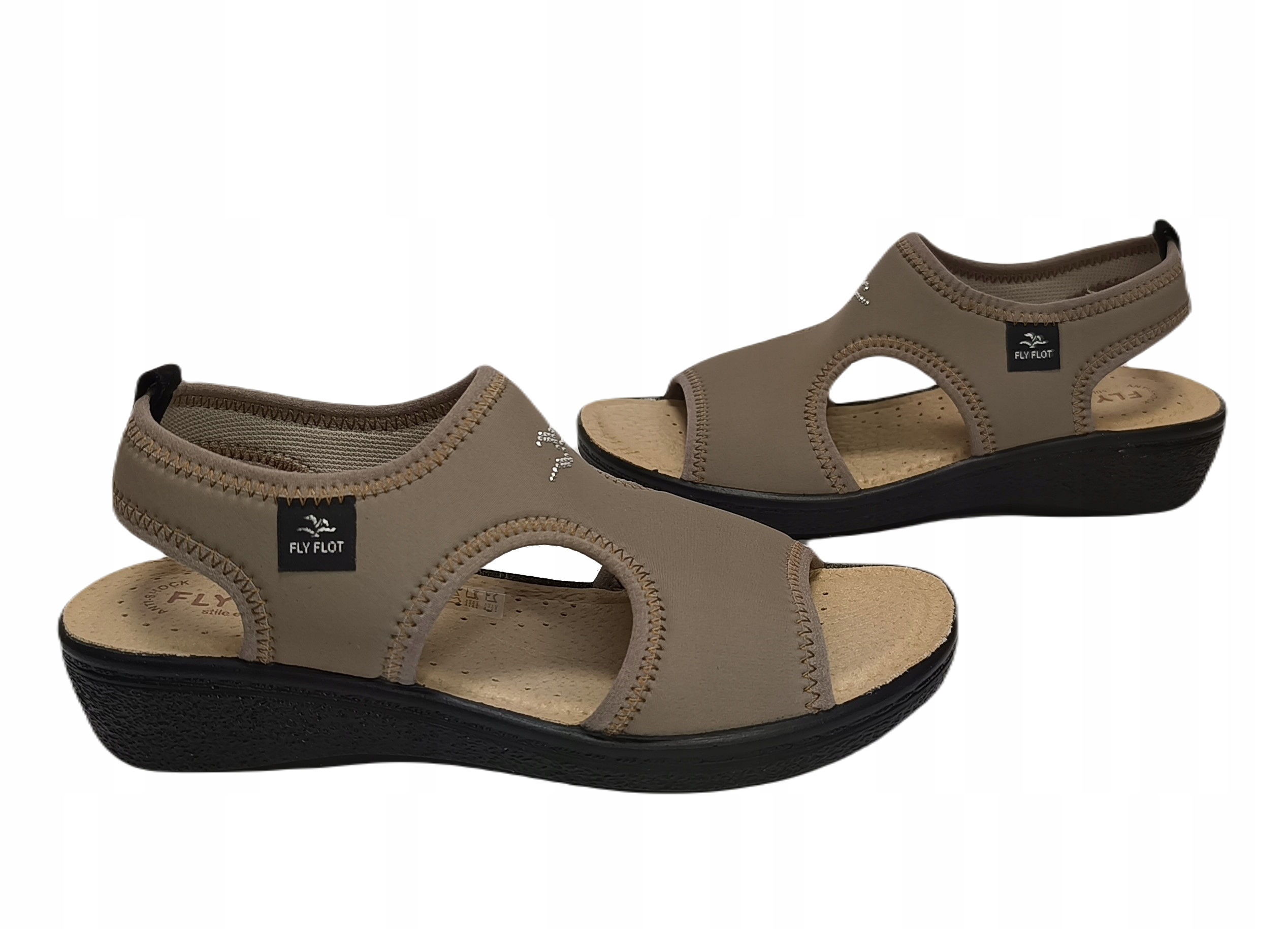 Strečové haluksové sandály Fly Flot 55E71LE taupe vel. 38