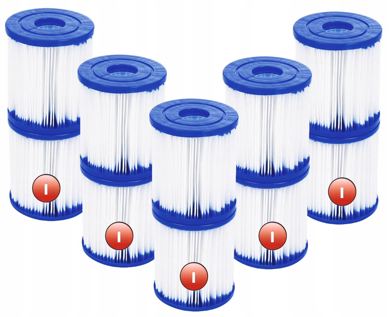 10x Filtr Do Pompy Basenu Bestway Basen Wkład Typ I