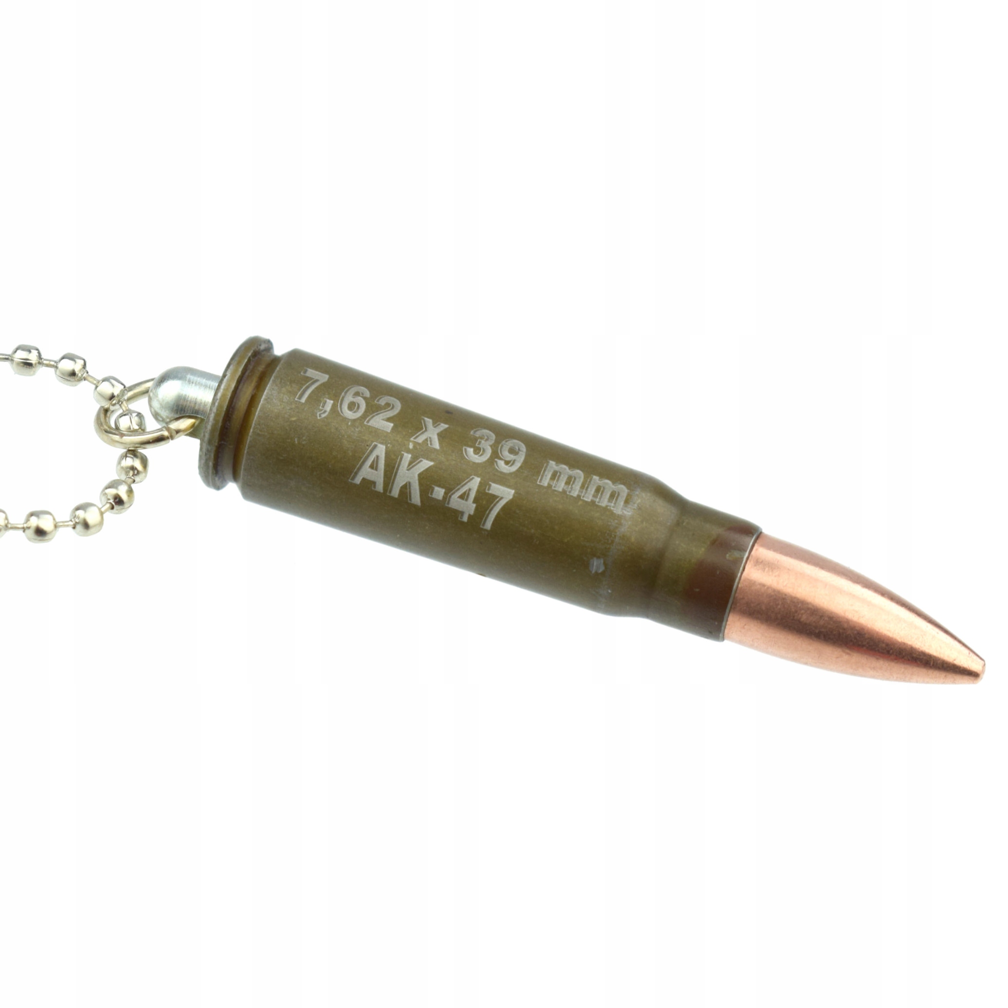 

Wisiorek nabój AK-47 7,62x39mm Grawer