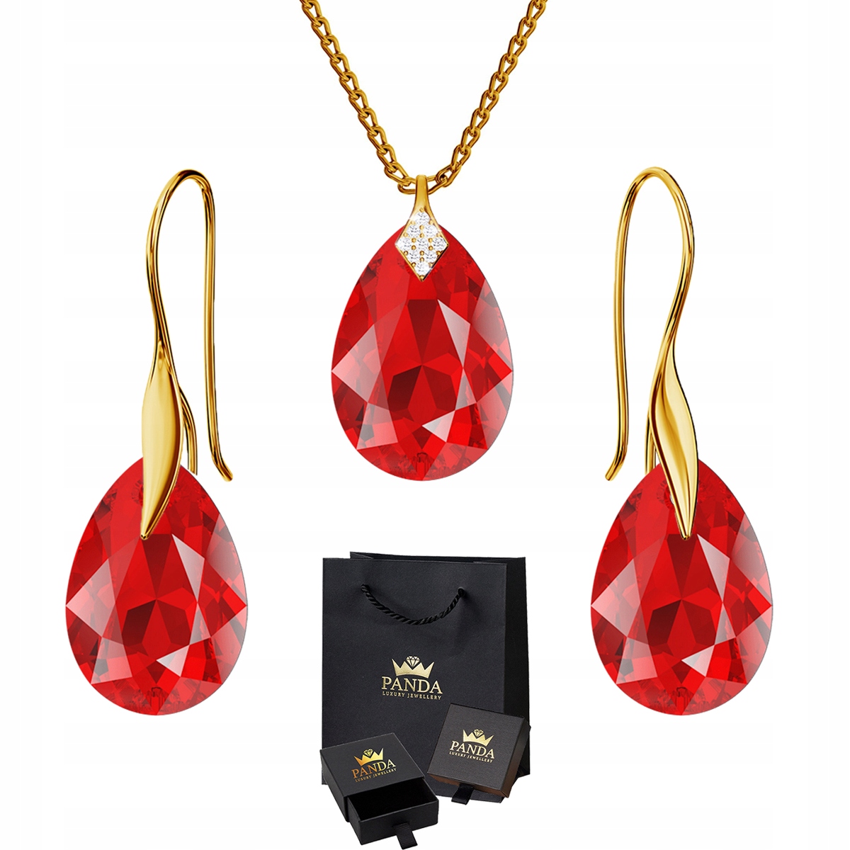 

Pozłacany Komplet Biżuterii Haki Swarovski Prezent