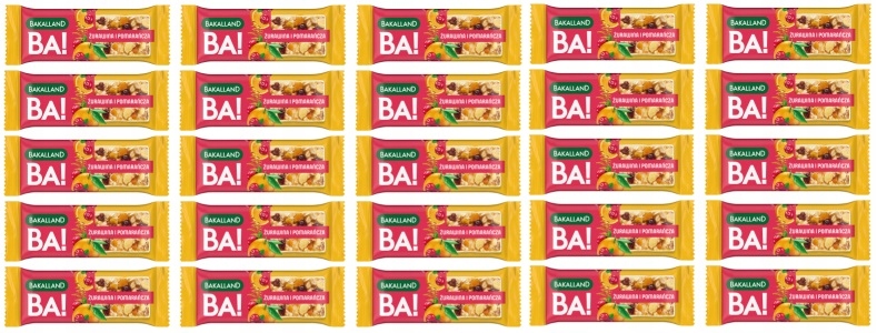 Levně 25x 40g Bakalland Ba! brusinky Tyčinka s brusinkami a pomeranč , Krabička