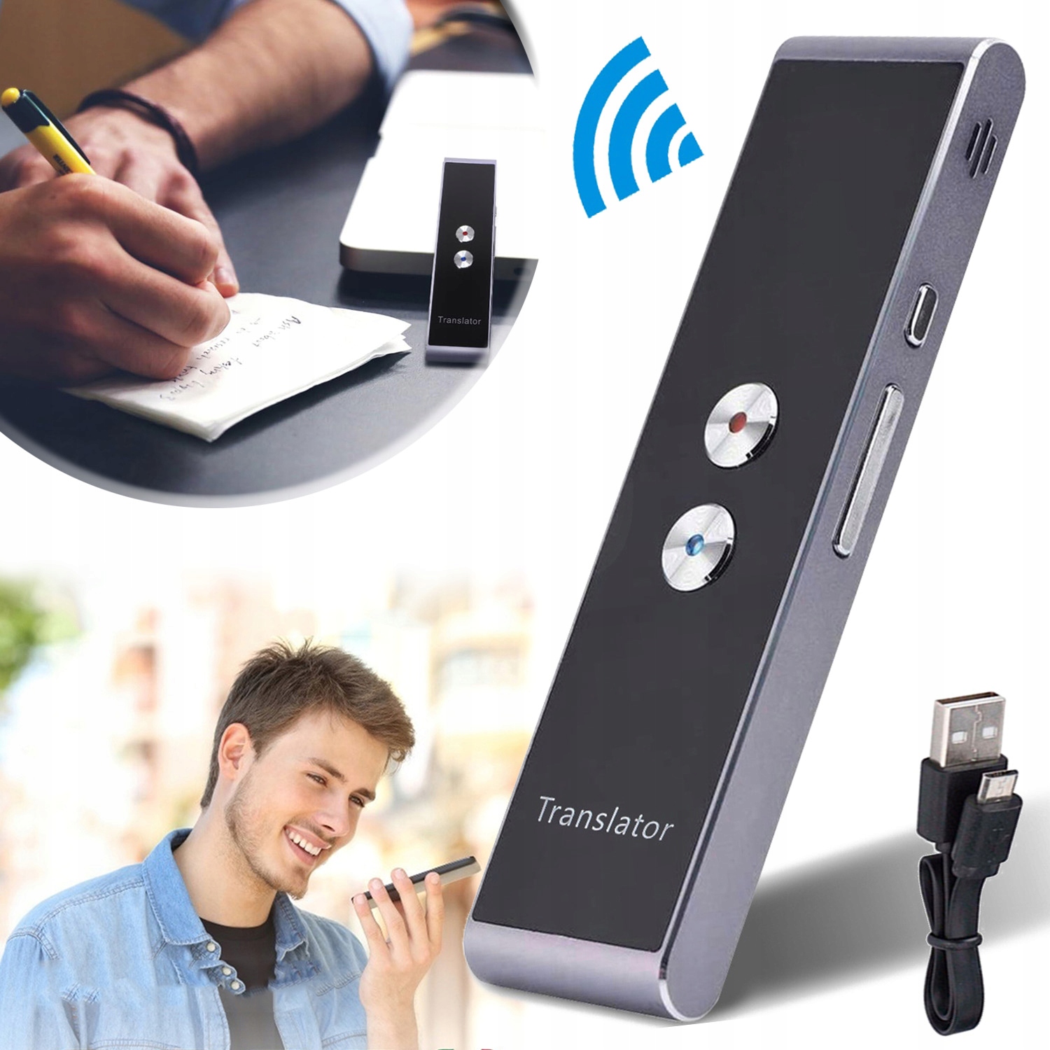 Przenośne, Urządzenie do Natychmiastowego Tłumaczenia z Głosem z Baterią