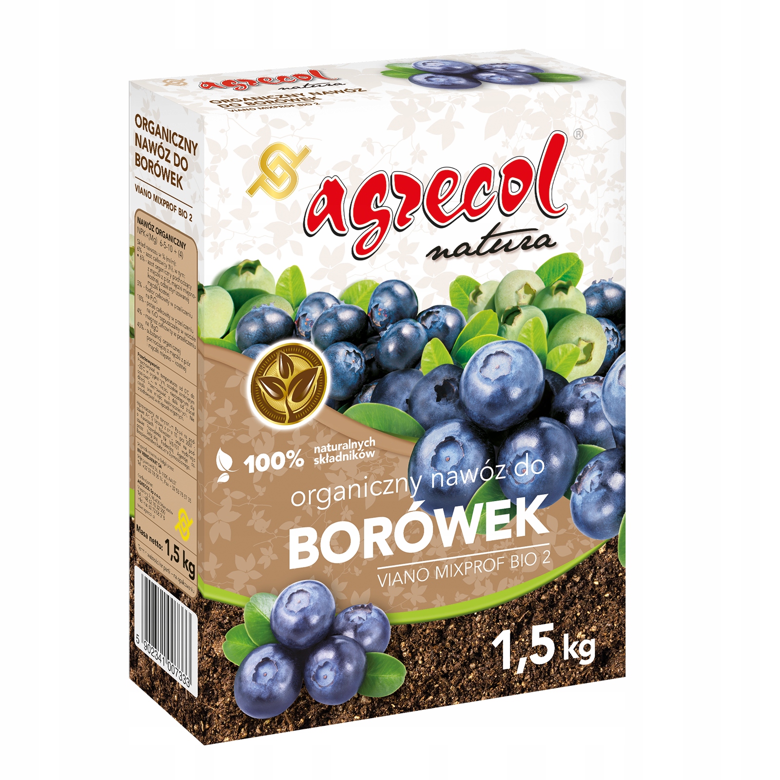 

Nawóz Do Borówek Organiczny 1,5 kg Agrecol Natura