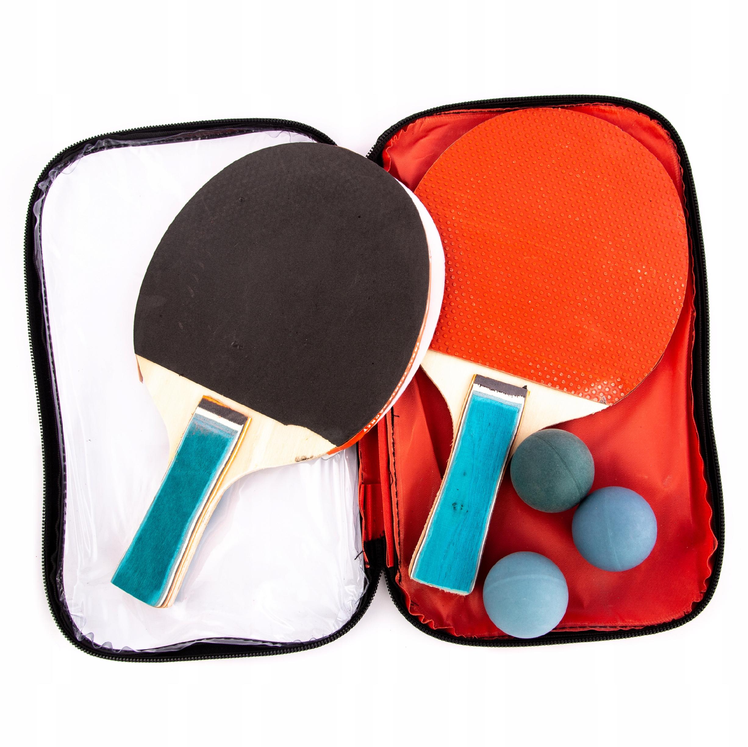 PING PONG ZESTAW PALETKI W POKROWCU PIŁECZKI Model RAKIETKI DO PING PONGA