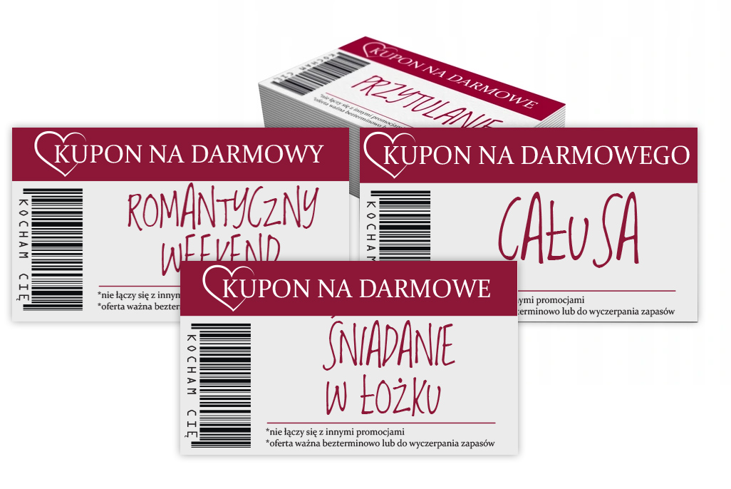 

Kupon chłopaka kobiety żony męża Walentynki Zestaw