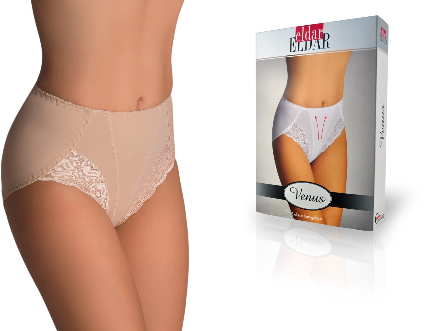 

figi wyszczuplające Beżowe - Eldar Venus , 3XL
