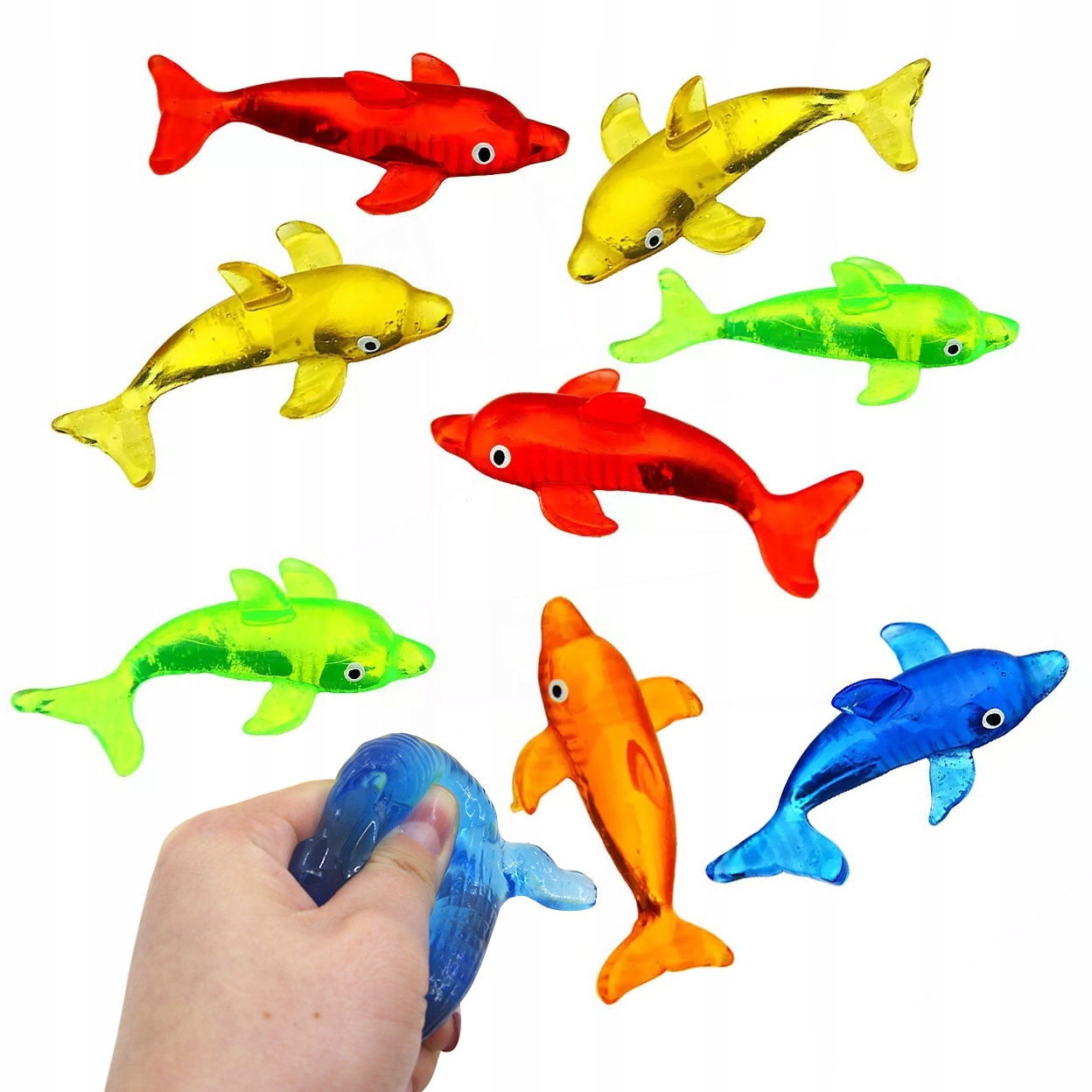 

12x Gniotek Antystres Żelowy Sticky Delfin Prank