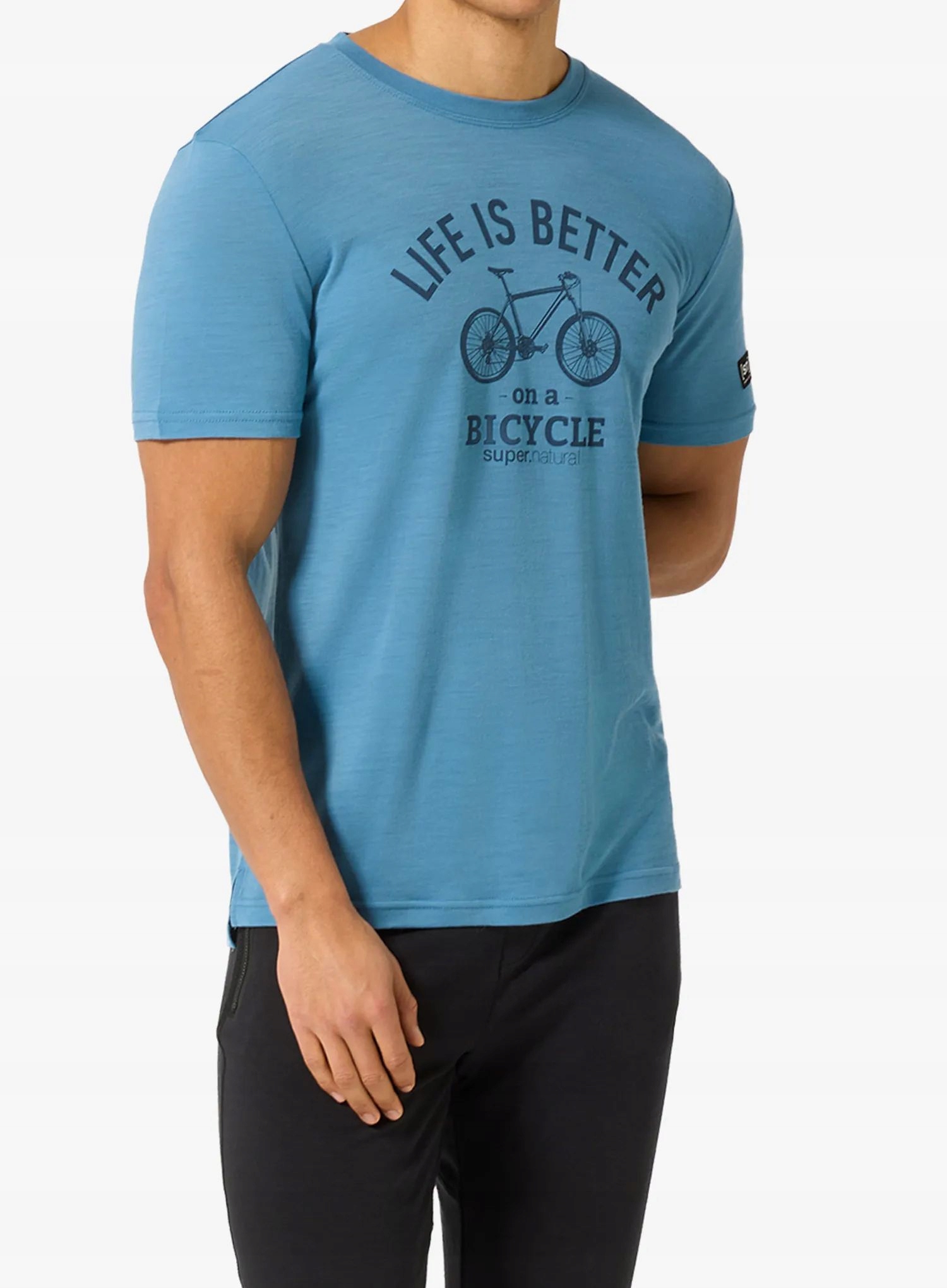 Koszulka merino Super.natural Better Bike Tee blue heaven/ocean blue S