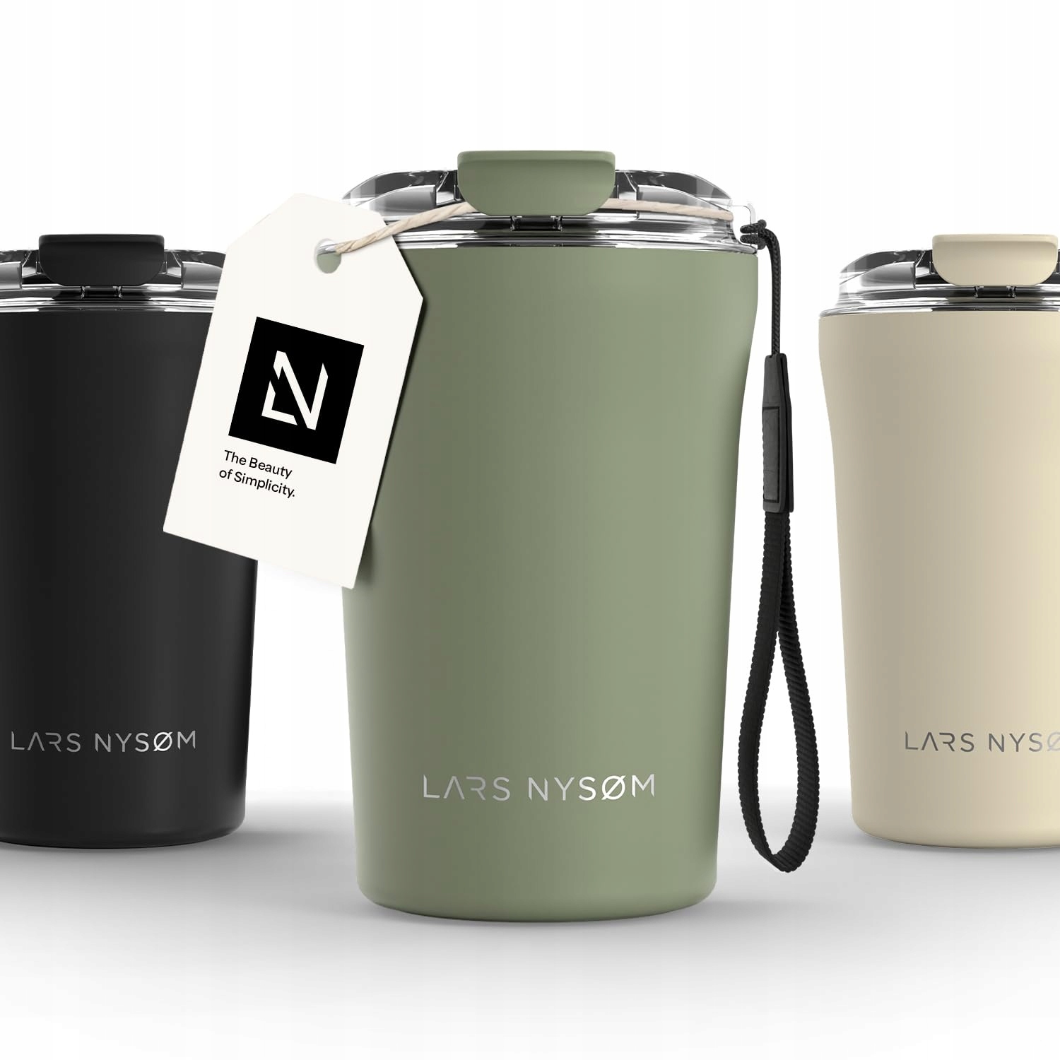 Lars Nysøm Termohrnek s rukojetí 380 ml Nerezová Ocel Zelená