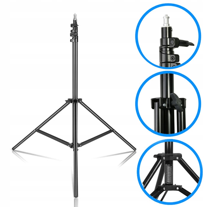 Studiový Osvětlovací Stativ A709 Air 290 cm Hlavička S 1/4 Závitem
