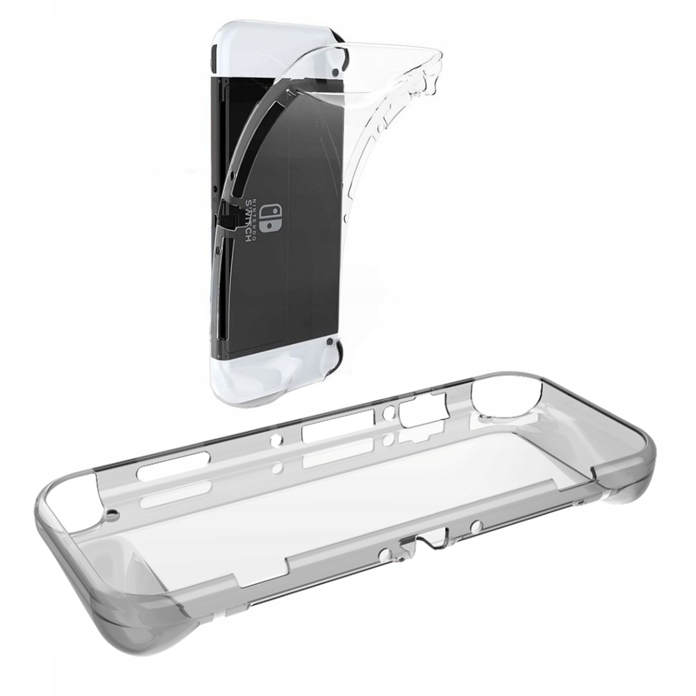 IRIS Giętka nakładka grip case plecki z TPU na konsolę Switch OLED biały