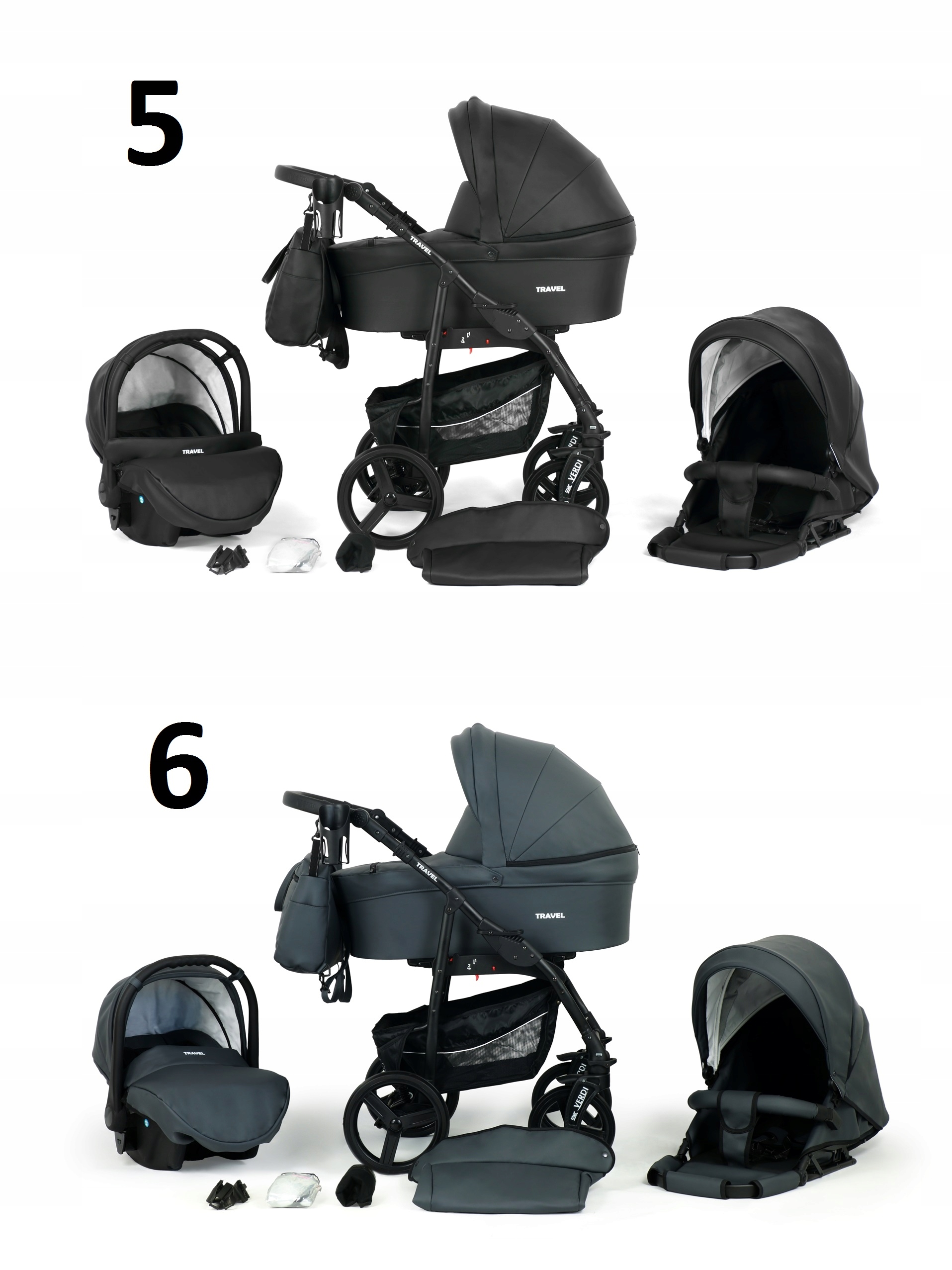 WÓZEK DZIECIĘCY VERDI TRAVEL 4W1+ TORBA + AKCESORIA Kod producenta Verdi