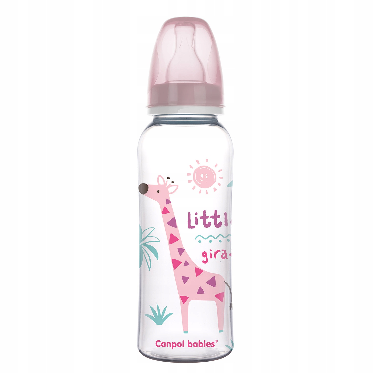 CANPOL BUTELKA WĄSKA 250ML SMOCZEK 12M+ ŻYRAFA