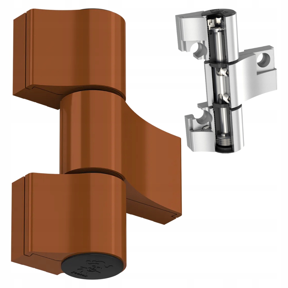 Dveřní Závěs Jocker Pro Pvc Tříkřídlý 160 Kg 67 MM Zlatý Dub Ral 8003