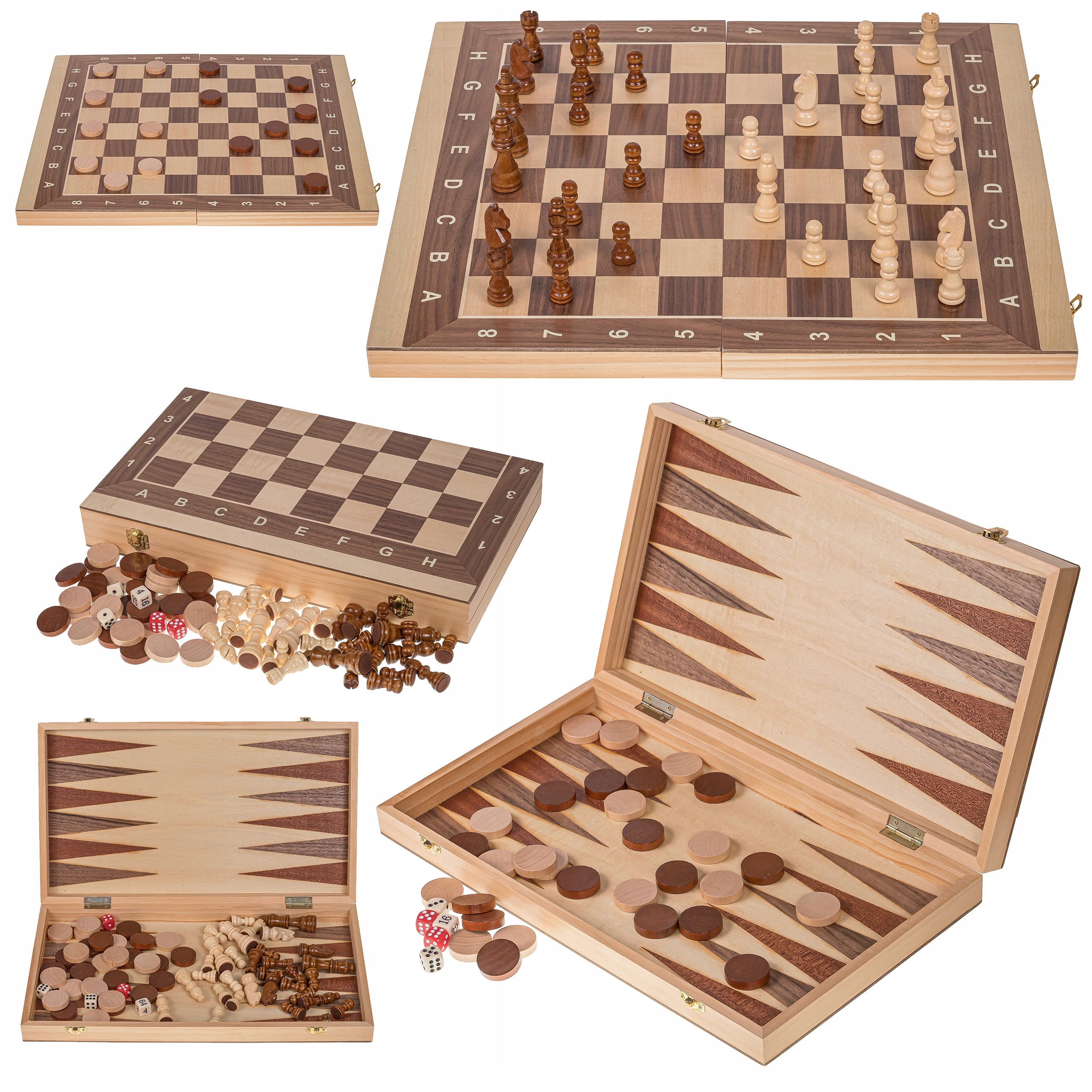 

Gra 2-1 Szachy drewniane Turniejowe 4 Backgammon