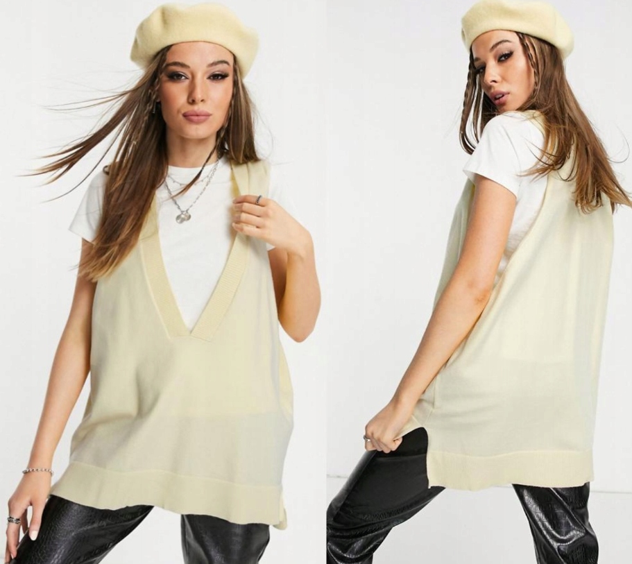 STRADIVARIUS SWETER KAMIZAELKA DZIANINOWA 5114850 Marka Stradivarius