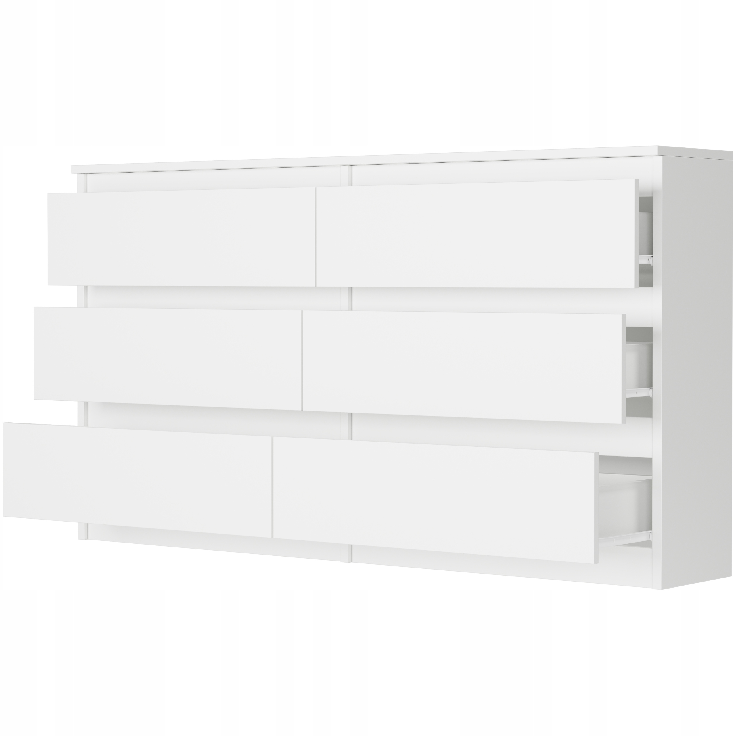 KOMODA 140 CM BIAŁA SZAFKA 6 SZUFLAD PRODUCENT PL R-140
