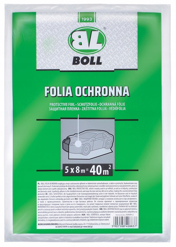

Boll Folia Ochronna Malarska 5m x 8m 40m²