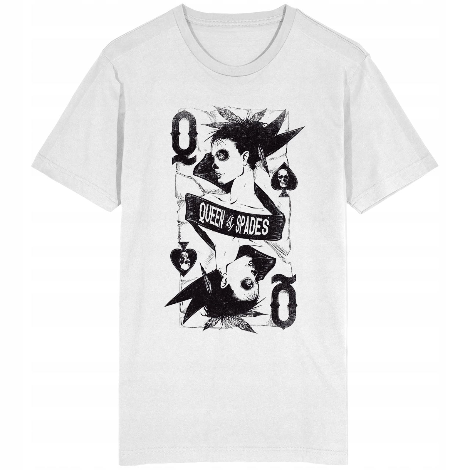 

Queen Of Spades Koszulka Goth Gothic Karta Do Gry