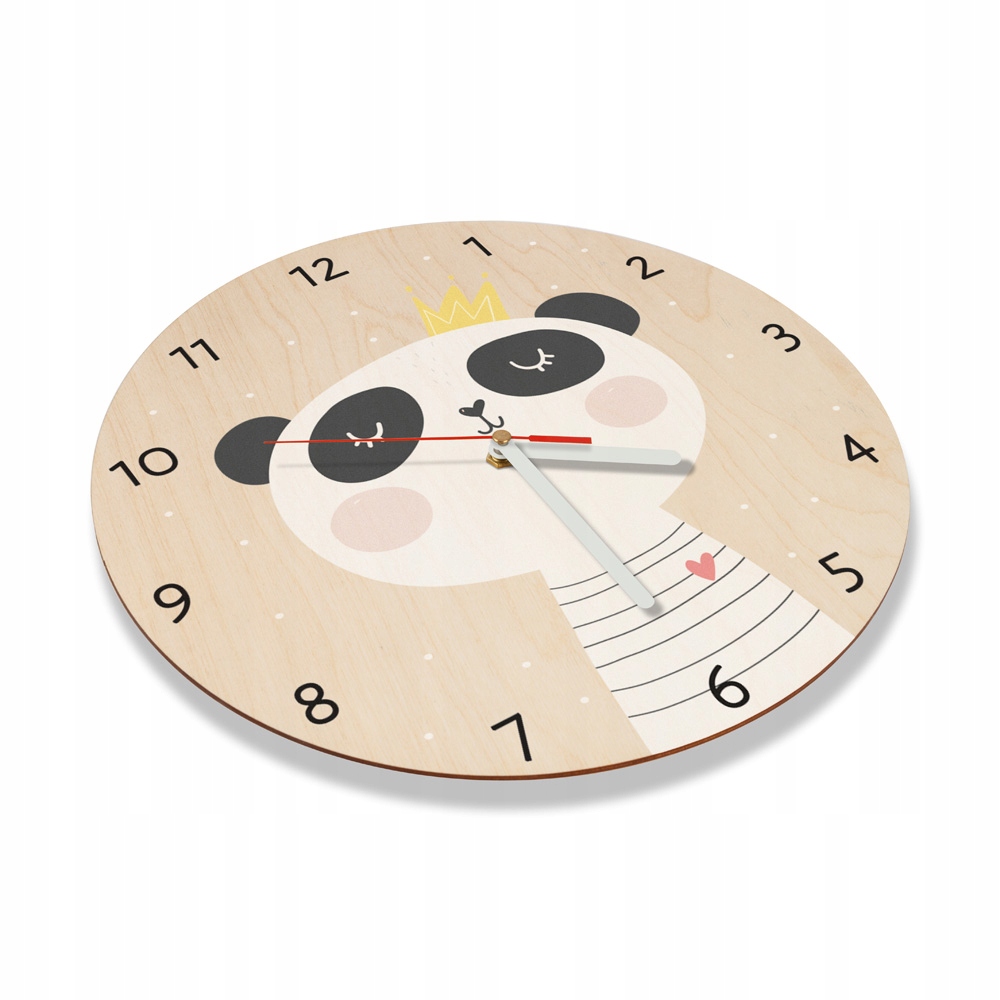 CICHY Zegar ścienny do pokoju dziecka PANDA cyfry Marka inna