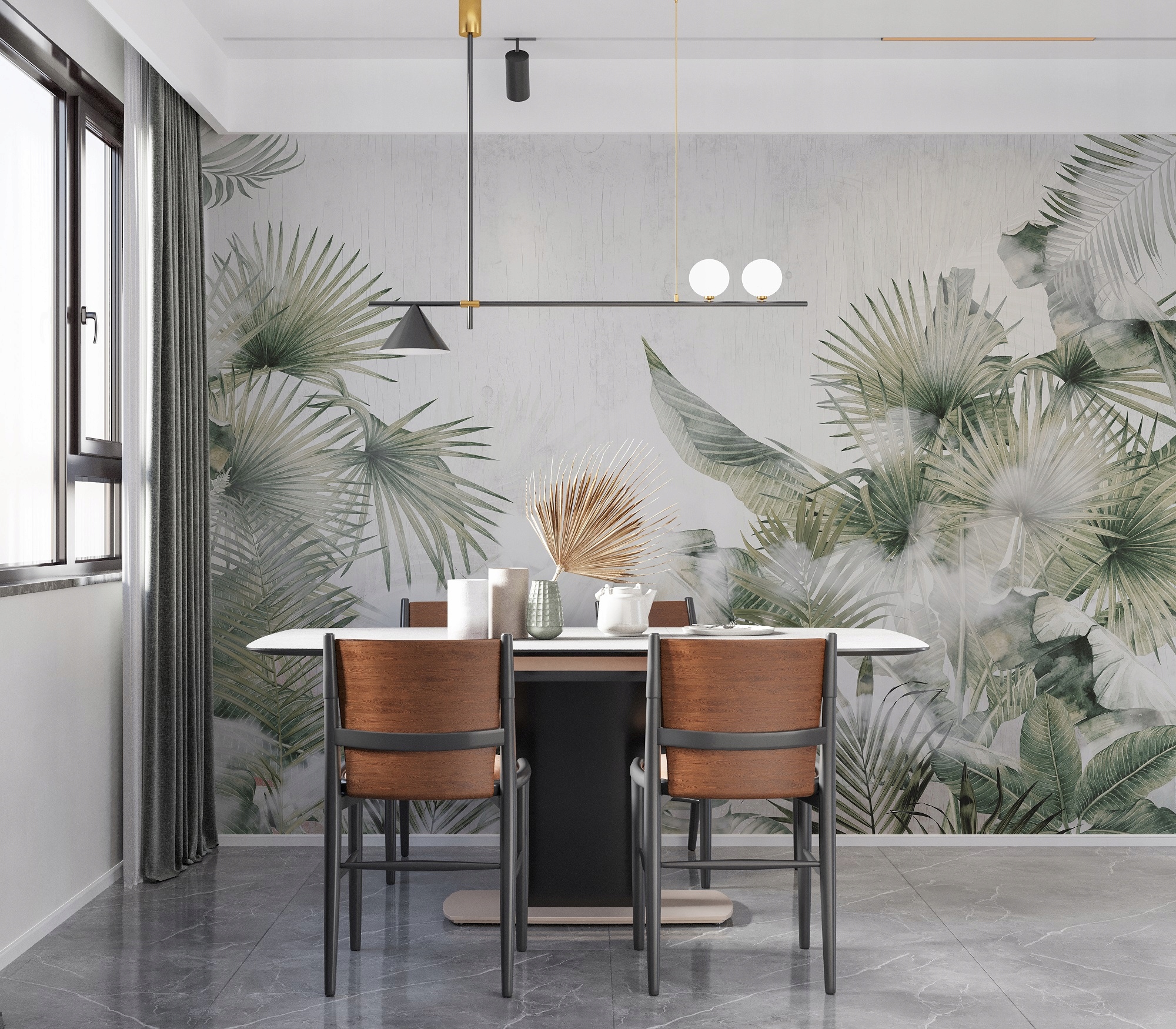 Fototapeta Listy v hmle 200x255 štruktúra 350g