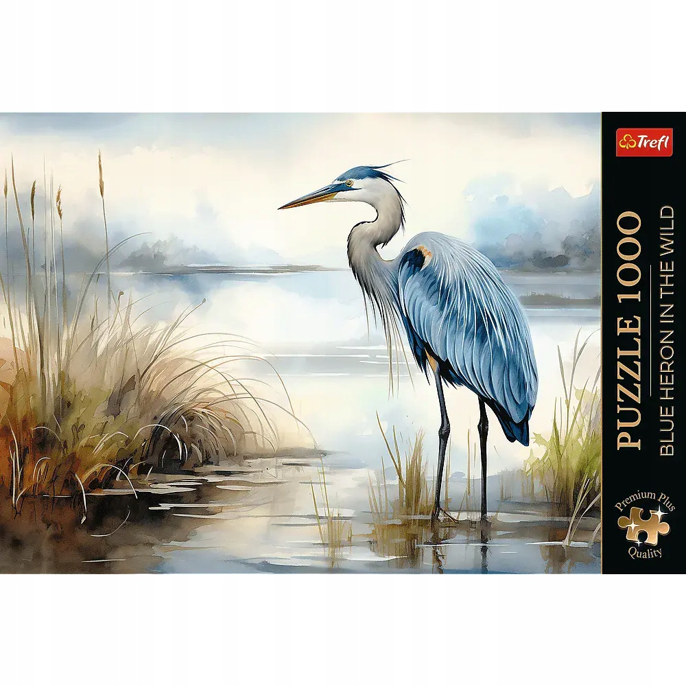 1000 db-os puzzle. Premium Plus Quality. Kék kócsag a vadonban Fajta 2D