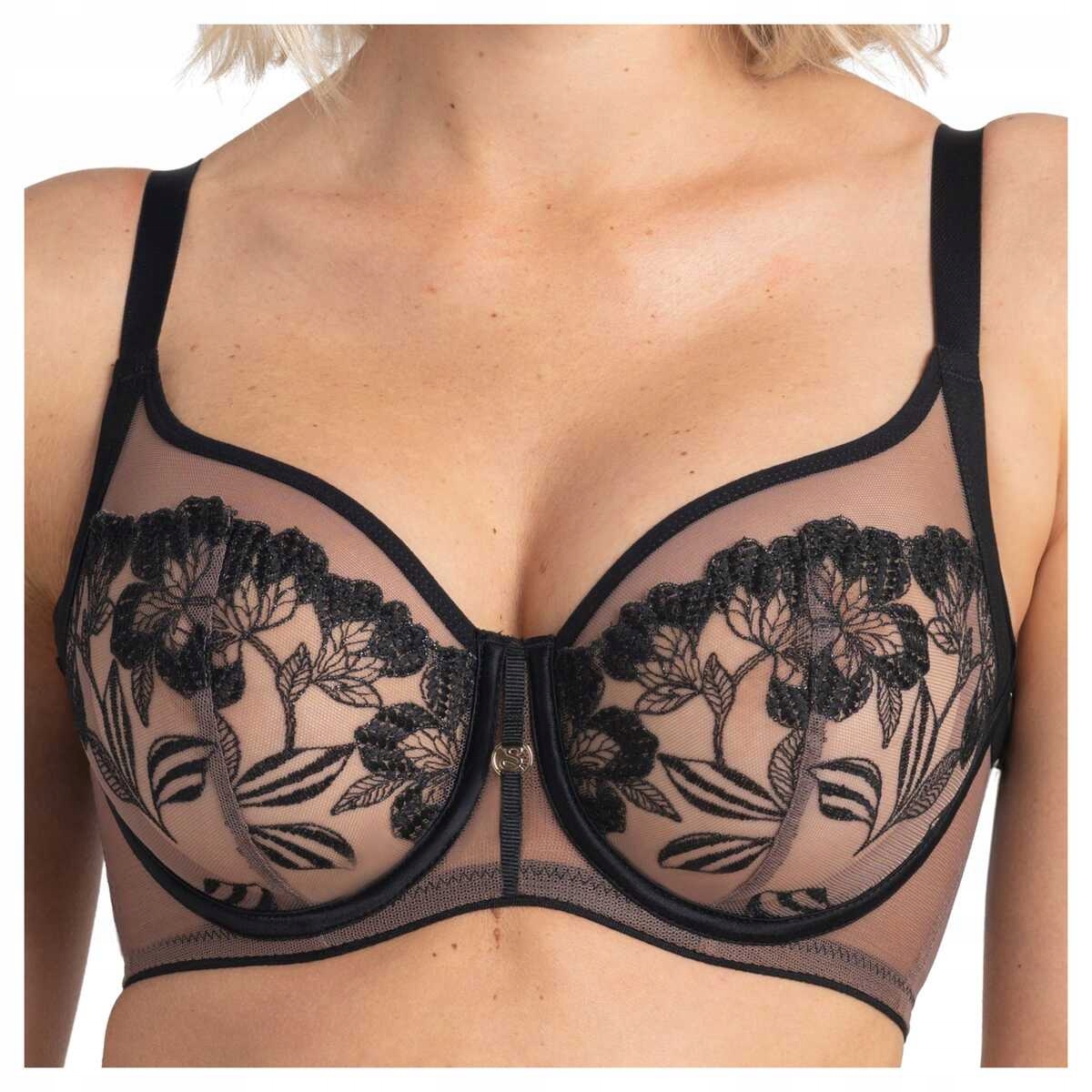 Samanta Měkká podprsenka typu soft s výšivkou Aria A143 tattoo 90D