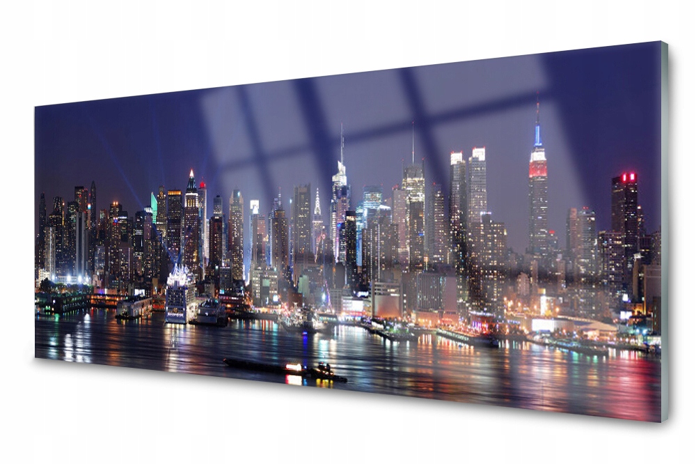 

Panel szklany do kuchni Miasto Domy 125x50