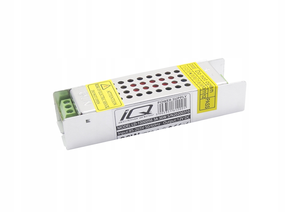 ZASILACZ / TRANSFORMATOR LED 12V DC 36W 3A MR16 G4