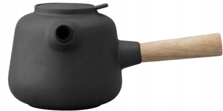 Stelton Collar Keramický hrnček Lúhovač na čaj 750 ml čierny