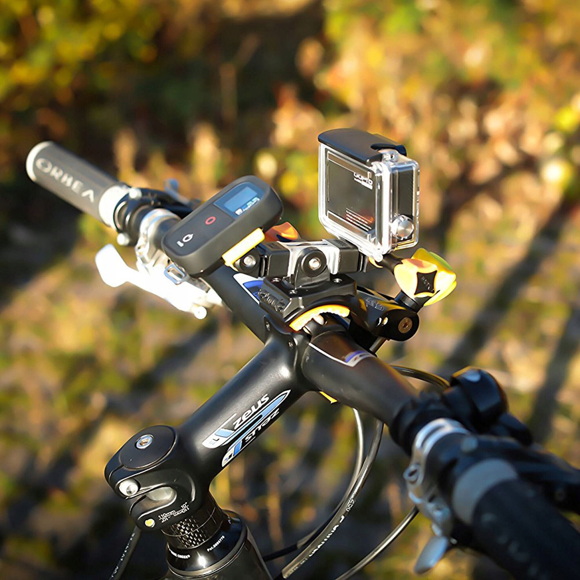 Uchwyt Kierownicy Motocykla Roweru Do GoPro 16-50mm Czarny iSHOXS — miniatura 8