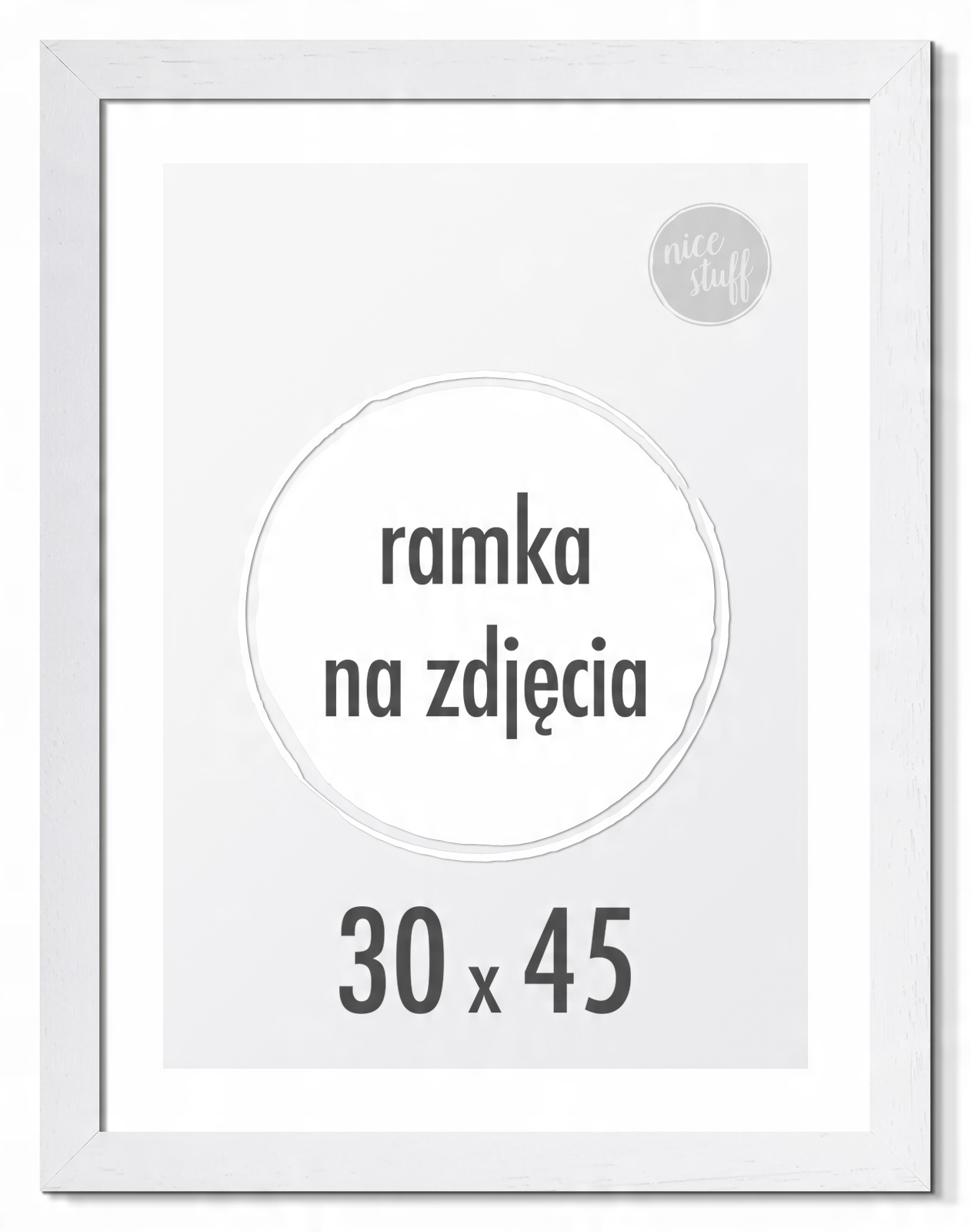 

Ramka Na Zdjęcia 30x45 cm ramki biała drewniana